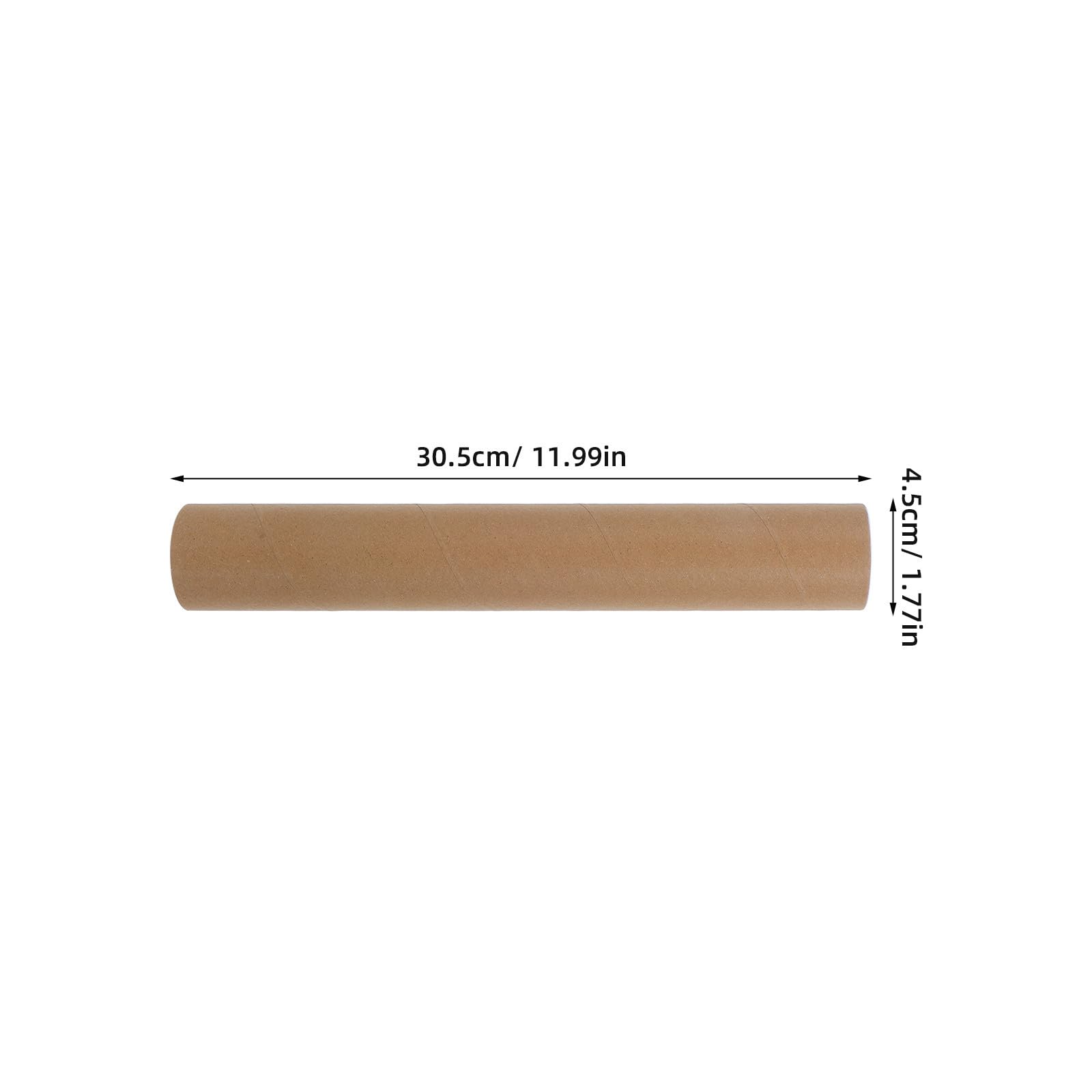 12 Piezas Tubo de Cartón Kraft Color Caqui con Tapas para Embalaje y Envío, Reutilizable y Ligero, Adecuado para Organizar en Casa y Proteger Planos y Manualidades
