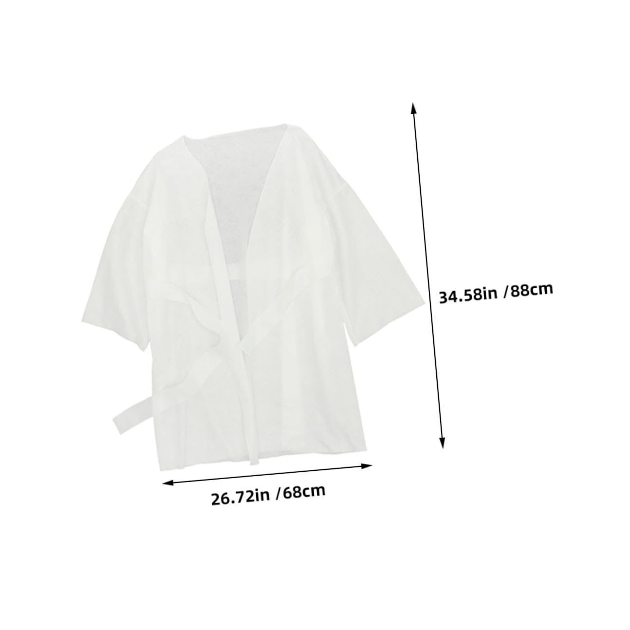 Healvian 6 Albornoces Desechables de Algodón Spunlace Blanco para Baño y Viaje, Cómodos y Livianos, Ideales para Spa, Sauna y Salón de Belleza