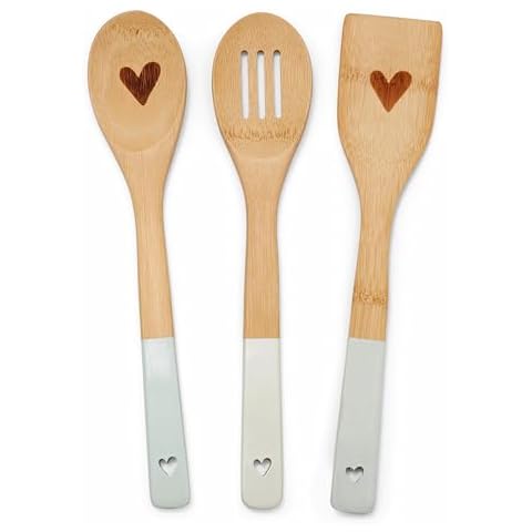 Cooksmart Bamboo Wooden Spoon Set of 3 Cover