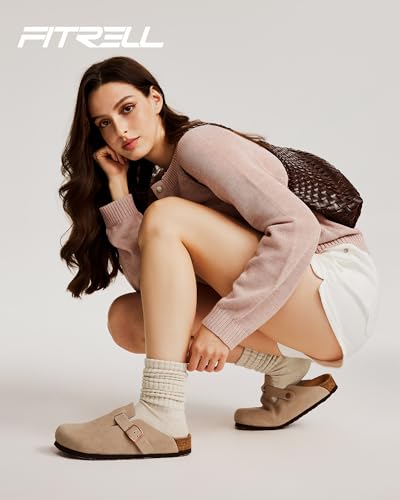 Image of FITRELL Slouch Socks for Women, 3 Pairs Soft Cotton Knee High Scrunch Tube Boot Socks
