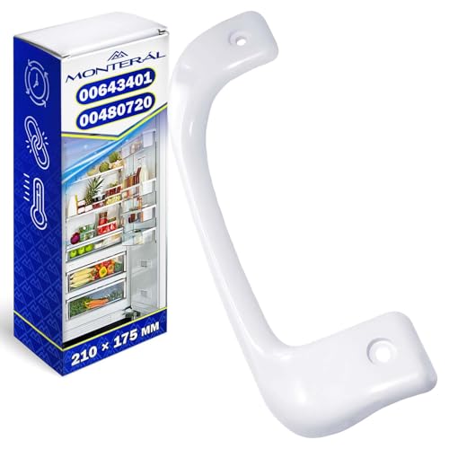 MONTERAL Universelle Poignée Réfrigérateur et Congelateur 210 mm Distance Entre les Trous 175 mm avec Code Original 00480720 480720 pour Bosch Frigo - Garantie de 10...