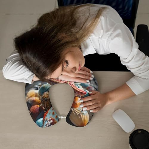 Almohada de viaje espuma viscoelástica tamaño único negra miniatura 6