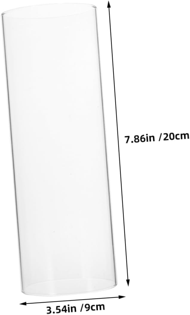 BESTOYARD Hurricane Glass Candle Cover Chimney Tube Shade Protective Barrier for Household Decor