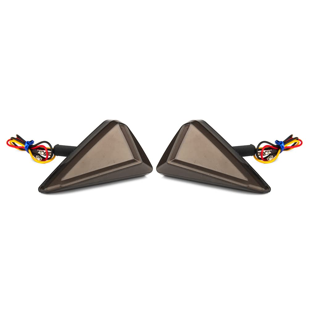 Cnfang4 LED Motorcycle Turn Signals Lights Blinker Indicator For Motorcycle, Scooter, Electrical Bike, Car, Amber & White Light Universal