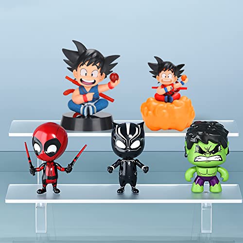 Image of Lenporl DBZ Dragon Ball Action Figure Toys with 1.4 Inch Crystal Stars Dragon Ball and Transparent Base, Goko Action Figure with Gift Box for Birthday Gifts
