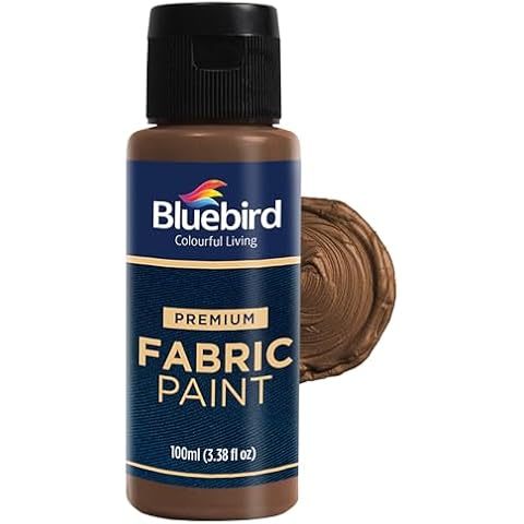 BLUEBIRD Permanent Fabric Paint - Coffee Brown Cover