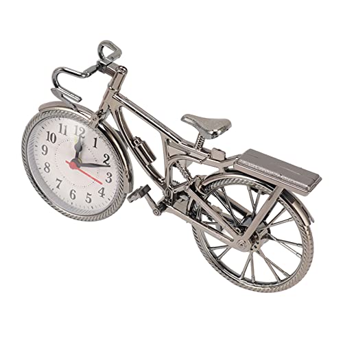 Pwshymi Reloj de Escritorio para Bicicleta, Reloj Despertador de Escritorio Vintage con Pilas, Adorno Artístico Compacto, Decorativo, Realista para el Hogar y el Dormitorio - imagen 2