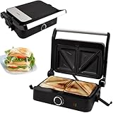 Syntrox Sandwichmaker Kombigerät Multifunktionsmaker mit Wechselplatten...