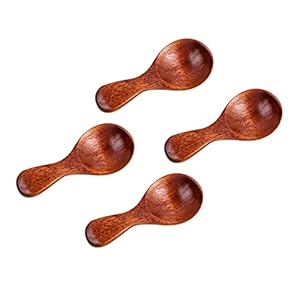 CIYODO 4Stücke Kleine Holzlöffel Servierlöffel
