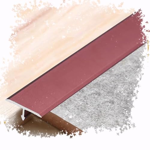ZYXQQJ Tapajuntas Suelo Perfil Forma T Universal para Pisos Laminados/Baldosa/Tarima/Parquet Tira De Transición Ancho 15 20 33 40mm(Red,W2cm/0.8inch)