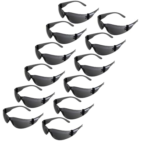 JORESTECH Eyewear Protective Safety Glasses, Polycarbonate Impact Resistant Lens Pack of 12 (Smoke) Cover