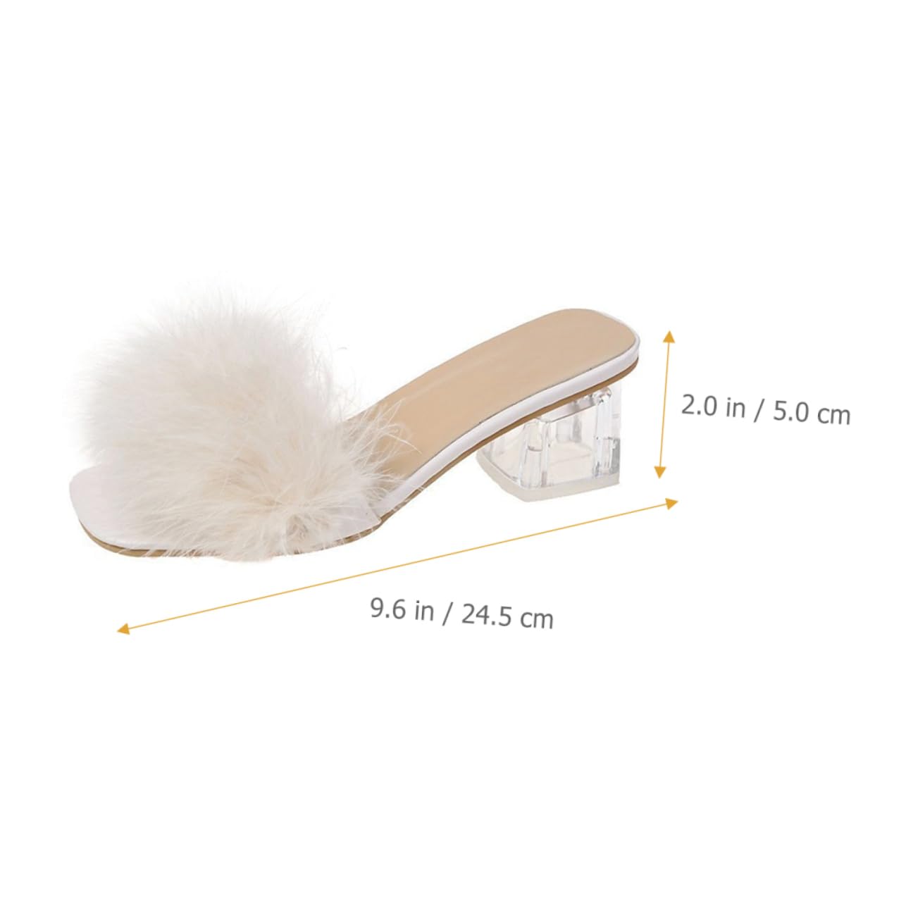 Veemoon Pantuflas de Tacón Peludo para Mujer, Cómodas y Antideslizantes, de Gamuza y Goma, Diseño Elegante para Verano y Uso en Casa