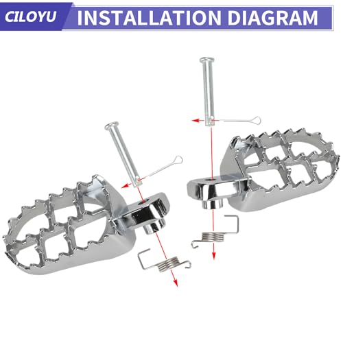 Image of Mini Bike Foot Pegs Kit Compatible with Coleman Minibike CT200U CT200U-EX CT200U-EXR BT200X CT100U CC100X Axis M200 196cc 200cc 97cc 100cc 6.5hp 2.5hp Engine Parts Accessories Left and Right