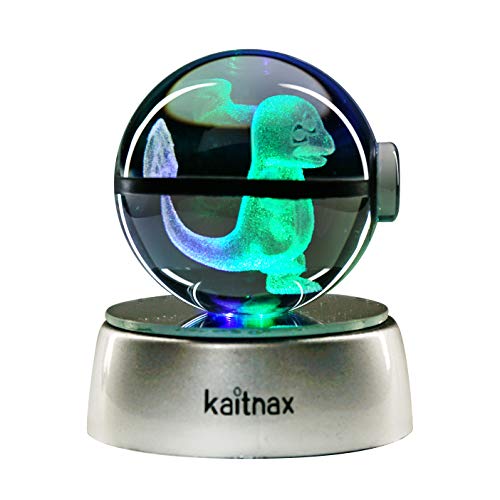 3D Laser Etched Crystal Ball(50mm) Lamp with LED Base (Charmander)