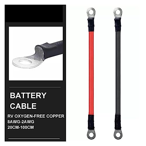 Cable de arranque para batería de coche de 4AWG y terminal M8 ideal para inversor y UPS 2