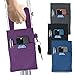 Crutch Comfort Pouch Bag with Foam Hand Grip Pads - Tote for Broken Leg Crutches with Storage Pockets and Key Holder - Ergonomic, Orthopedic, Lightweight Carry On - Medical Crutch Aid (Purple)