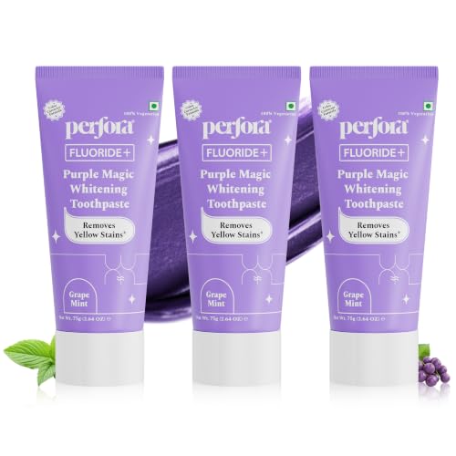 Perfora Purple Whitening Toothpaste Pack Of 3-225g 75 g - Image 2