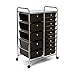 Seville Classics 15-Drawer Organizer Cart, Black