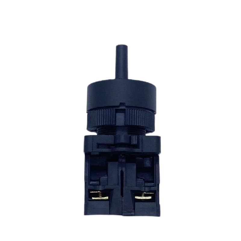 Perilla de interruptor rotativo eléctrico 10A 660V Negro 2/3 posiciones Botón selector Autoblocante Tipo fijo(3 Position 1NO1NC)