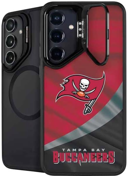 Skinit Kickstand Phone Case Compatible with Galaxy S24 FE - Officially Licensed NFL Tampa Bay Buccaneers Large Logo Design