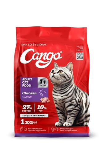 Cango Adult Cat Food - Chicken Recipe 1 Kg Complete Nutrition for Healthy Adult Cats