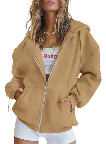 Image of PRETTYGARDEN Women's 2026 Spring Zip Up Y2K Hoodies Casual Long Sleeve Sweatshirts Fall Winter Track Jackets with Pockets