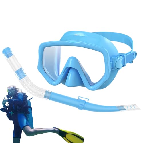 Submarinismo (bucear) Snorkeling, equipo de snorkel para adultos | Cobertura facial antivaho panorámica con tubo nasal, cubierta de silicona para natación de turismo