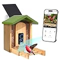Smart Bird Feeder with Camera,Premium Bamboo Wood–2.5K UHD AI-Powered Recognition, Solar Powered & Waterproof Outdoor Wireless Design, Auto-Detects 12K Species–Ideal Gift for Bird Watching
