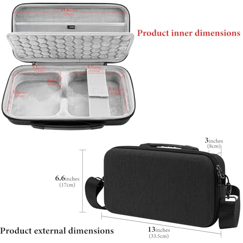Image of GEEKRIA Desktop Computer Hard Travel Case, Compatible with Apple 2026 Mac mini M5 / 2024 Mac mini M4 / M4 Pro Travel Carrying Bag, Fit for Magic Mouse, Trackpad and Accessories (Dark Gray)