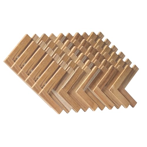 3D Holzpaneele/Holzverblender - Wandpaneele Holz für Wand - Holzwandverkleidung Innen - Wandpanel Haus, Wohnzimmer, Bett, TV usw.