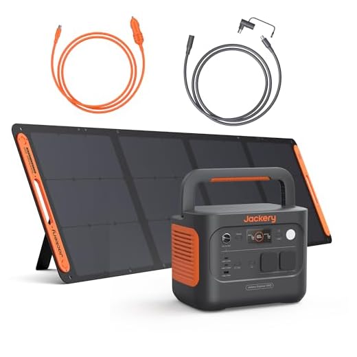 Jackery Explorer 1000 v2 Solargenerator Set, 1070Wh E1000 v2 LiFePO4 Powerstation mit 200W Solarpanel, 5 m Verlängerungskabel & DC8020 Kfz-Ladekabel, 1 Std. Schnellladung, für Camping & Wohnmobil
