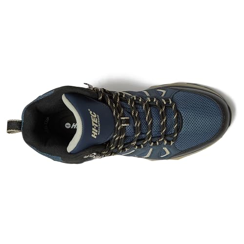 Image of HI-TEC Valley Geo Mid Waterproof Hiking Boots for Men, Lightweight Breathable Outdoor Trekking and Trail Sneakers