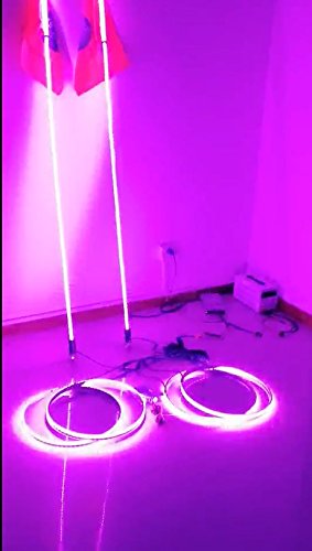 LED Whip Lights (2 of 6ft) +LED Illuminated Wheel Ring Rim Lights (4 of 15.5