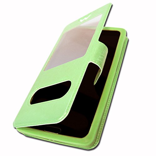 PH26 Etui Housse Coque Folio Vert Pomme pour Wiko Cink Slim by