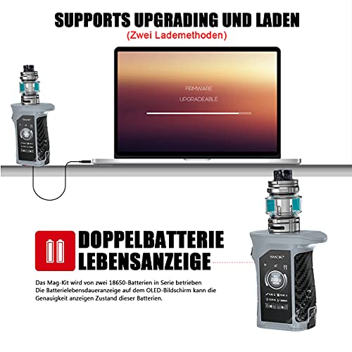 E-Zigarette Starter Set, Smok 230W Mag P3 Kit mit 9ml TFV16 Tank und 2* wiederaufladbaren Efest Batterien, OLED Screen… – Bild 5