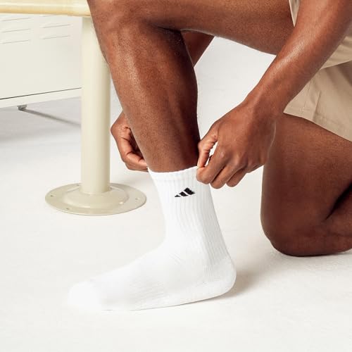 Image of adidas Men's Athletic Cushioned Crew Socks (6 Pairs) Durable & Comfortable