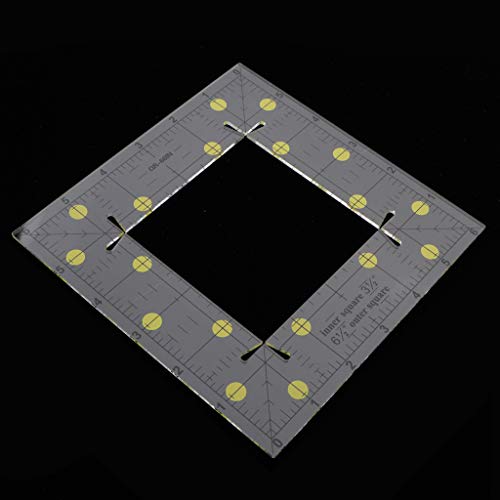 Regla triangular de medición precisa de acrílico 6x6 pulgadas miniatura 7