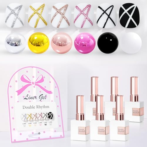 Double Rhythm 6 Pcs 15 ML Gel Liner Polish Nail