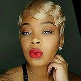 Blonde Finger Wave Wigs 100% Virgin Human Hair Mommy Wigs 1920s Flapper Costume Human Hair Wigs for...