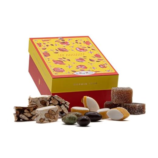 LE ROY RENÉ Epicerie Fine - Boite Assortiment de confiseries de Provence 200g : Petits calissons d'Aix, petits nougats blanc et noir, pâtes de figues et d'abricots, amandes enrobées.