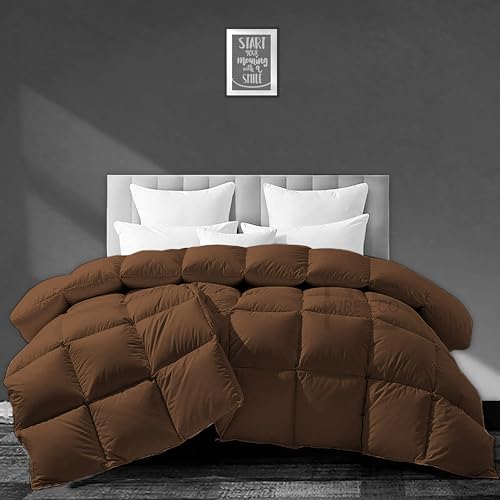 Image of PURE ECO Heavy Winter 400 GSM Comforter Single Size (60 inchX90 inch) - Soft Quality Winter Blanket Soft Microfiber Fill - Duvet /Blanket Single Size - Chocolate Brown Color