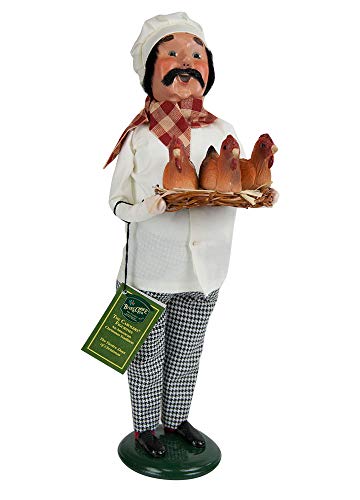 Byers' Choice 3 French Hens Chef Caroler Figurine 733 from The 12 Days of Christmas Collection