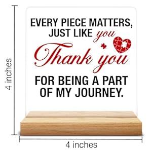 Thank You Gifts for Men Women, Appreciation Gifts for Teacher Coach Coworker Friends, Thank You for Being a Part of My Journey Acrylic Desk Sign Decor Thank You Gifts for Men Women Appreciation Gifts for Teacher Coach Coworker Friends Thank You for Being a Part of My Journey Acrylic Desk Sign Decor