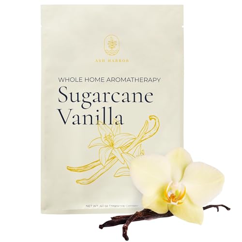 Sugarcane Vanilla Aromatherapy 4 Pack - Filter Fresh Whole Home Air Freshener System - HVAC Vent Freshener for Home AC - House Air Fresheners Smell Good for Office, & More by Ash Harbor
