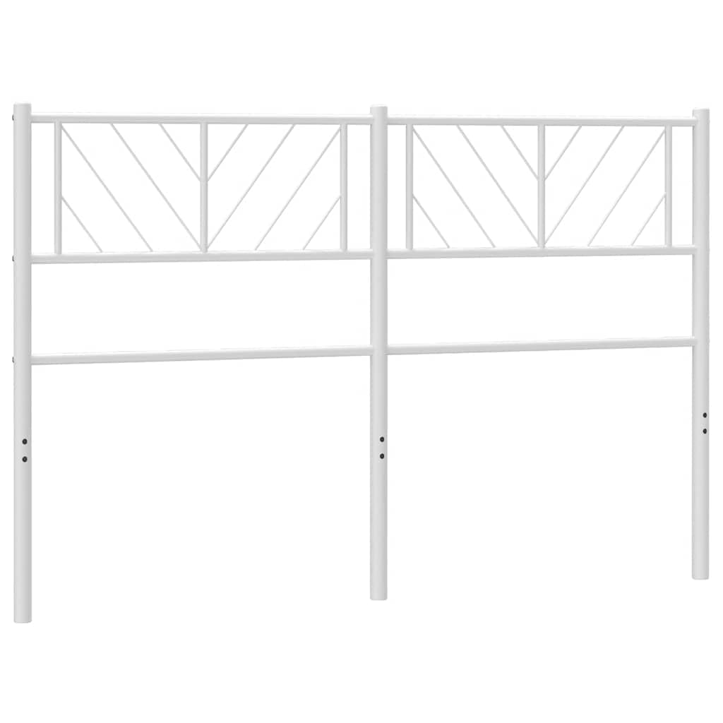 vidaXL Cabecero de Repuesto de Metal Blanco 135 cm