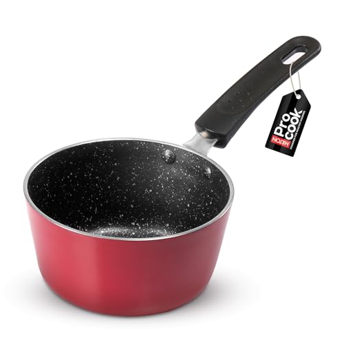 Image of Milton Pro cook Granito Saucepan with Bakelite Handle, 14 cm, Aluminium Tea and Milk Pan, Boiling Pot, Non-Induction, 2 Years Warranty