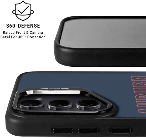 Skinit Kickstand Phone Case Compatible with Galaxy S25 Plus - Officially Licensed Auburn University Tigers Outline Design