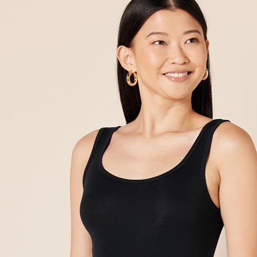 Amazon Essentials Womens Slim-Fit Tank, Pack of 4, Black, Large - image 3