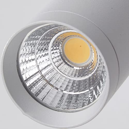 Aplique de pared LED 5W de aluminio blanco con cabezal ajustable COB 7