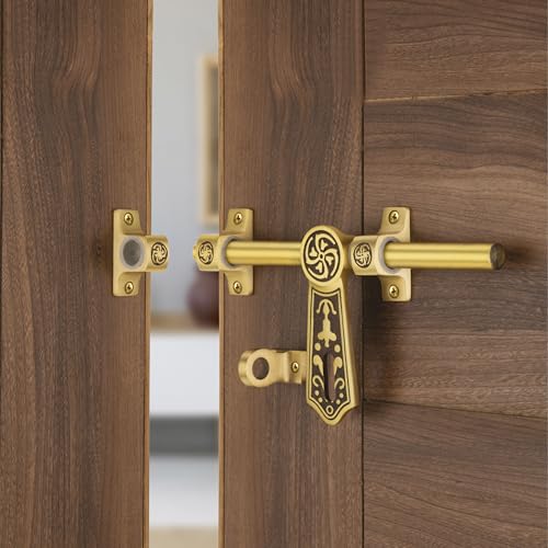 Image of COMPASS Coin Series Brass Heavy Aldrop for Single Door for Home /Office Door (Coffee Antique, 10 Inch)